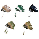 Maxbell Artificial Feather Headdress Decor Headwear for Cosplay Themed Party Festive Black