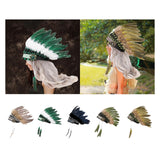 Maxbell Artificial Feather Headdress Decor Headwear for Cosplay Themed Party Festive Black