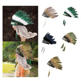 Maxbell Artificial Feather Headdress Decor Headwear for Cosplay Themed Party Festive Black