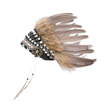 Maxbell Artificial Feather Headdress Decor Headwear for Cosplay Themed Party Festive Black