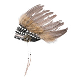 Maxbell Artificial Feather Headdress Decor Headwear for Cosplay Themed Party Festive Black