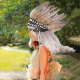 Maxbell Artificial Feather Headdress Decor Headwear for Cosplay Themed Party Festive Black