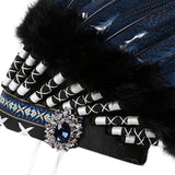 Maxbell Artificial Feather Headdress Decor Headwear for Cosplay Themed Party Festive Blue
