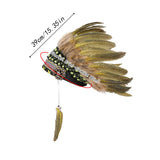 Maxbell Artificial Feather Headdress Decor Headwear for Cosplay Themed Party Festive Yellow