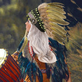 Maxbell Artificial Feather Headdress Decor Headwear for Cosplay Themed Party Festive Yellow
