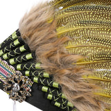 Maxbell Artificial Feather Headdress Decor Headwear for Cosplay Themed Party Festive Yellow