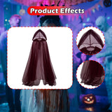 Maxbell Halloween Hooded Cloak Adults Women Men for Festival Fancy Dress Performance 3 layer