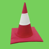 Maxbell Traffic Cone Hat Fancy Dress Costume Accessory for Masquerade Party Festival red