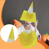 Maxbell Traffic Cone Hat Fancy Dress Costume Accessory for Masquerade Party Festival yellow