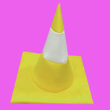 Maxbell Traffic Cone Hat Fancy Dress Costume Accessory for Masquerade Party Festival yellow