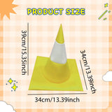 Maxbell Traffic Cone Hat Fancy Dress Costume Accessory for Masquerade Party Festival yellow