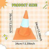 Maxbell Traffic Cone Hat Fancy Dress Costume Accessory for Masquerade Party Festival orange
