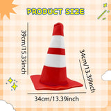 Maxbell Traffic Cone Hat Fancy Dress Costume Accessory for Masquerade Party Festival red Dome