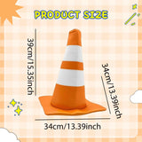 Maxbell Traffic Cone Hat Fancy Dress Costume Accessory for Masquerade Party Festival orange Dome