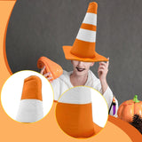 Maxbell Traffic Cone Hat Fancy Dress Costume Accessory for Masquerade Party Festival orange Dome