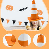 Maxbell Traffic Cone Hat Fancy Dress Costume Accessory for Masquerade Party Festival orange Dome