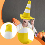 Maxbell Traffic Cone Hat Fancy Dress Costume Accessory for Masquerade Party Festival yellow Dome
