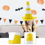 Maxbell Traffic Cone Hat Fancy Dress Costume Accessory for Masquerade Party Festival yellow Dome