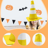 Maxbell Traffic Cone Hat Fancy Dress Costume Accessory for Masquerade Party Festival yellow Dome