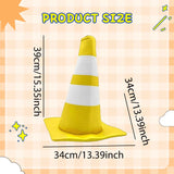 Maxbell Traffic Cone Hat Fancy Dress Costume Accessory for Masquerade Party Festival yellow Dome