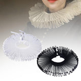 Maxbell Elizabethan Clown Neck Ruffle Costume Accessory for Gothic Prom Themed Party White
