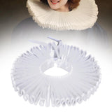 Maxbell Elizabethan Clown Neck Ruffle Costume Accessory for Gothic Prom Themed Party White
