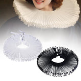 Maxbell Elizabethan Clown Neck Ruffle Costume Accessory for Gothic Prom Themed Party White