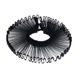 Maxbell Elizabethan Clown Neck Ruffle Costume Accessory for Gothic Prom Themed Party Black