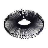 Maxbell Elizabethan Clown Neck Ruffle Costume Accessory for Gothic Prom Themed Party Black