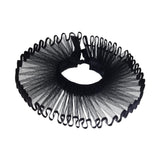 Maxbell Elizabethan Clown Neck Ruffle Costume Accessory for Gothic Prom Themed Party Black