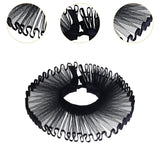 Maxbell Elizabethan Clown Neck Ruffle Costume Accessory for Gothic Prom Themed Party Black