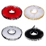 Maxbell Elizabethan Clown Neck Ruffle Sturdy Costume Accessory for Prop Party Gothic Red