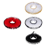 Maxbell Elizabethan Clown Neck Ruffle Sturdy Costume Accessory for Prop Party Gothic Red