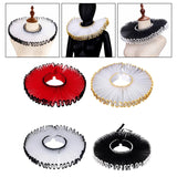 Maxbell Elizabethan Clown Neck Ruffle Sturdy Costume Accessory for Prop Party Gothic Red