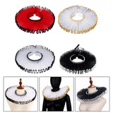 Maxbell Elizabethan Clown Neck Ruffle Sturdy Costume Accessory for Prop Party Gothic Red