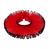 Maxbell Elizabethan Clown Neck Ruffle Sturdy Costume Accessory for Prop Party Gothic Red