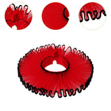 Maxbell Elizabethan Clown Neck Ruffle Sturdy Costume Accessory for Prop Party Gothic Red