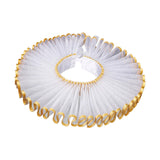 Maxbell Elizabethan Clown Neck Ruffle Sturdy Costume Accessory for Prop Party Gothic Gold White