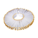 Maxbell Elizabethan Clown Neck Ruffle Sturdy Costume Accessory for Prop Party Gothic Gold White