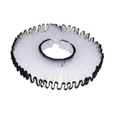 Maxbell Elizabethan Clown Neck Ruffle Sturdy Costume Accessory for Prop Party Gothic White Black
