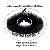 Maxbell Elizabethan Clown Neck Ruffle Sturdy Costume Accessory for Prop Party Gothic Black