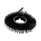 Maxbell Elizabethan Clown Neck Ruffle Sturdy Costume Accessory for Prop Party Gothic Black