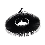 Maxbell Elizabethan Clown Neck Ruffle Sturdy Costume Accessory for Prop Party Gothic Black