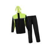 Maxbell Rain Suit Visibility Reflective Lightweight Hooded Raincoat for Camping Farm XXXL