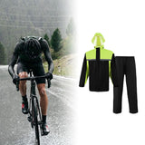 Maxbell Rain Suit Visibility Reflective Lightweight Hooded Raincoat for Camping Farm XL