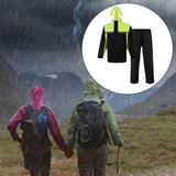 Maxbell Rain Suit Visibility Reflective Lightweight Hooded Raincoat for Camping Farm XL