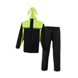 Maxbell Rain Suit Visibility Reflective Lightweight Hooded Raincoat for Camping Farm XXL