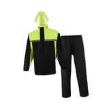 Maxbell Rain Suit Visibility Reflective Lightweight Hooded Raincoat for Camping Farm M