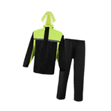 Maxbell Rain Suit Visibility Reflective Lightweight Hooded Raincoat for Camping Farm M