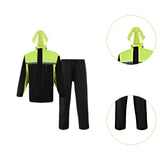 Maxbell Rain Suit Visibility Reflective Lightweight Hooded Raincoat for Camping Farm L